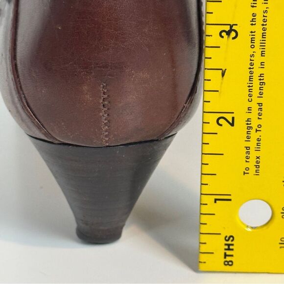 Vintage 9 Nine West Brown Kitten Heel Boots Jobeth Size 7 - Picture 8 of 10
